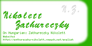 nikolett zathureczky business card